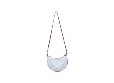 FENDI Women's Fendigraphy Mini Bag in FF Denim "Light Blue"