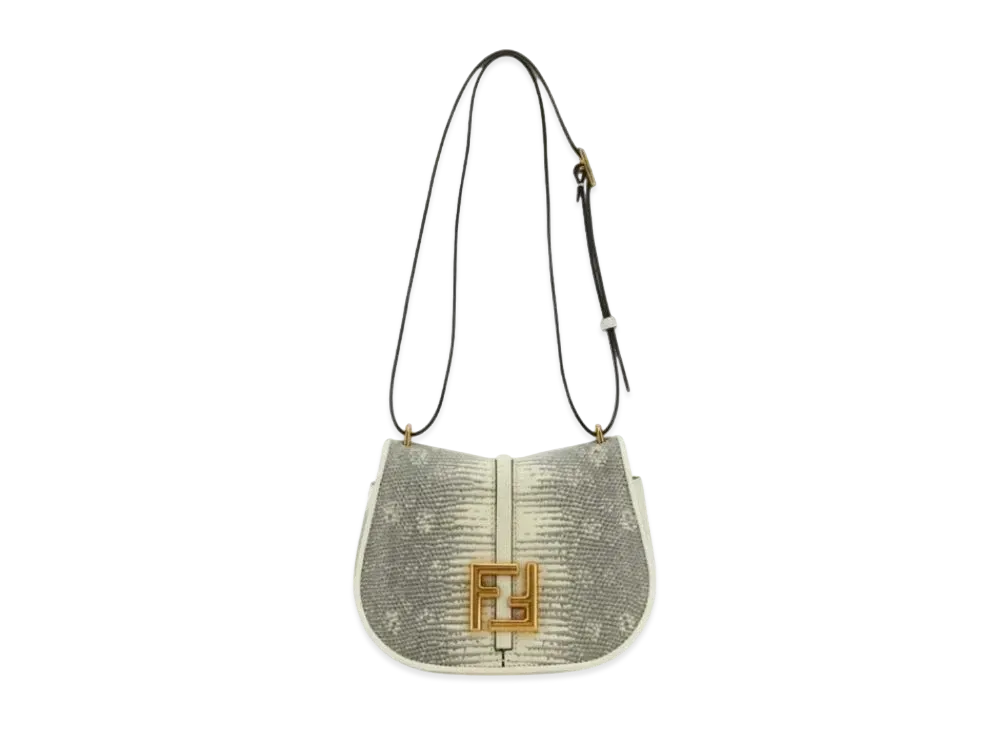 FENDI Camon Small Reserve Leather Bag "White"