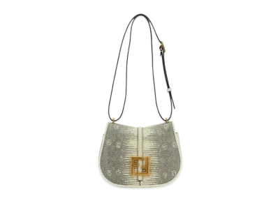 FENDI Camon Small Reserve Leather Bag "White"