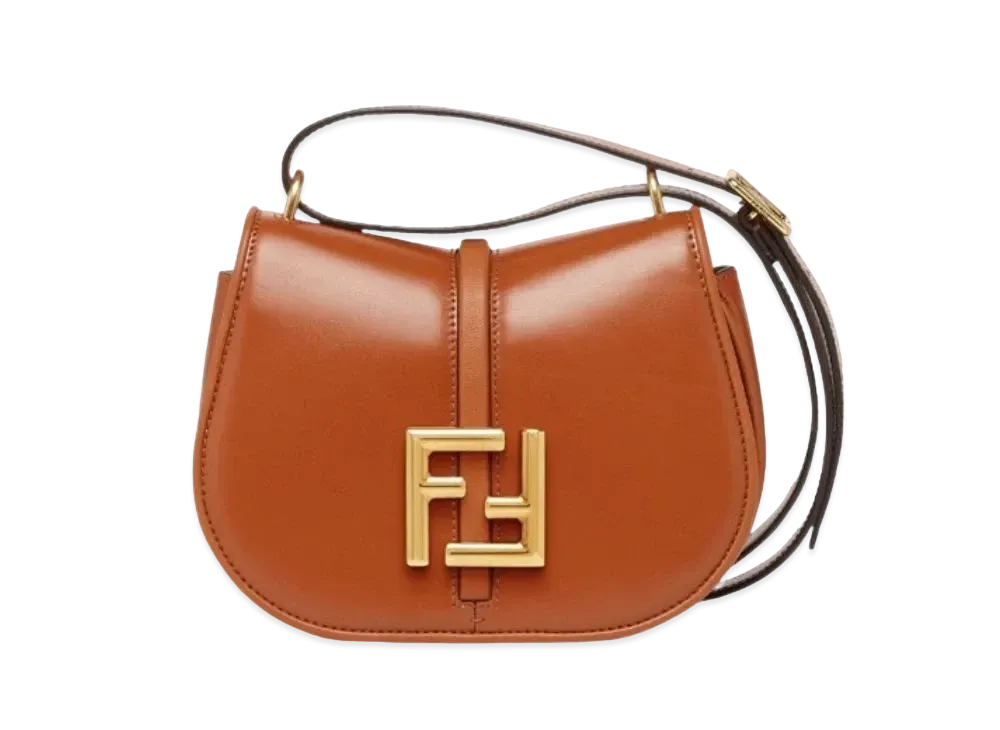 FENDI Camon Small Leather Bag "Brown"