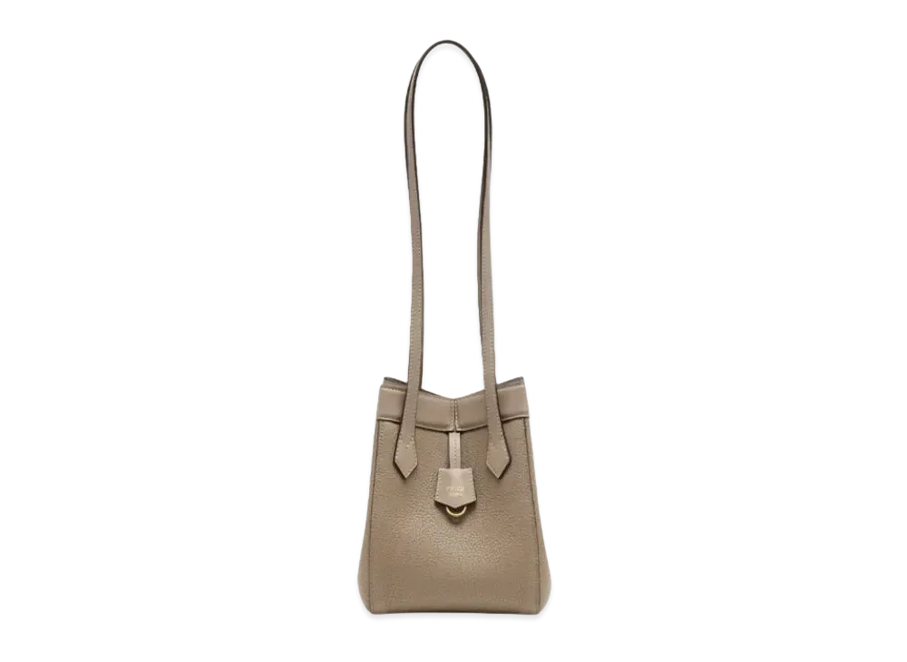 FENDI Origami Small Leather Bag "Dub Gray"