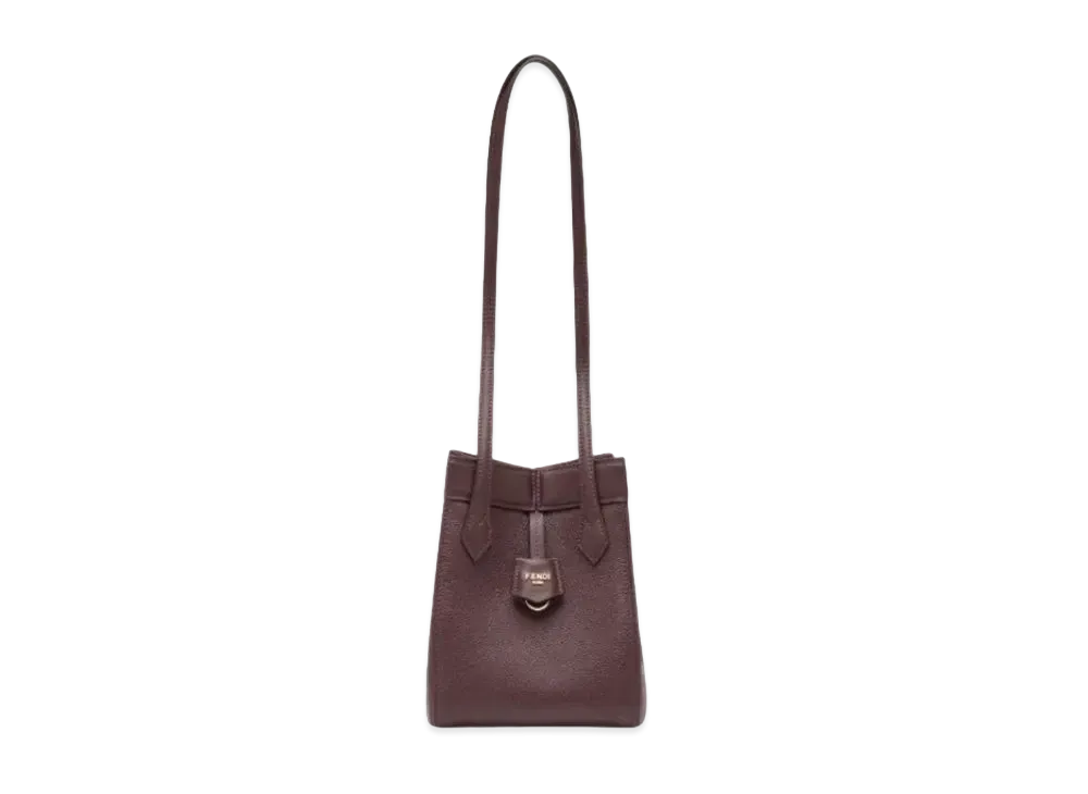 FENDI Origami Small Leather Bag "Burgundy"