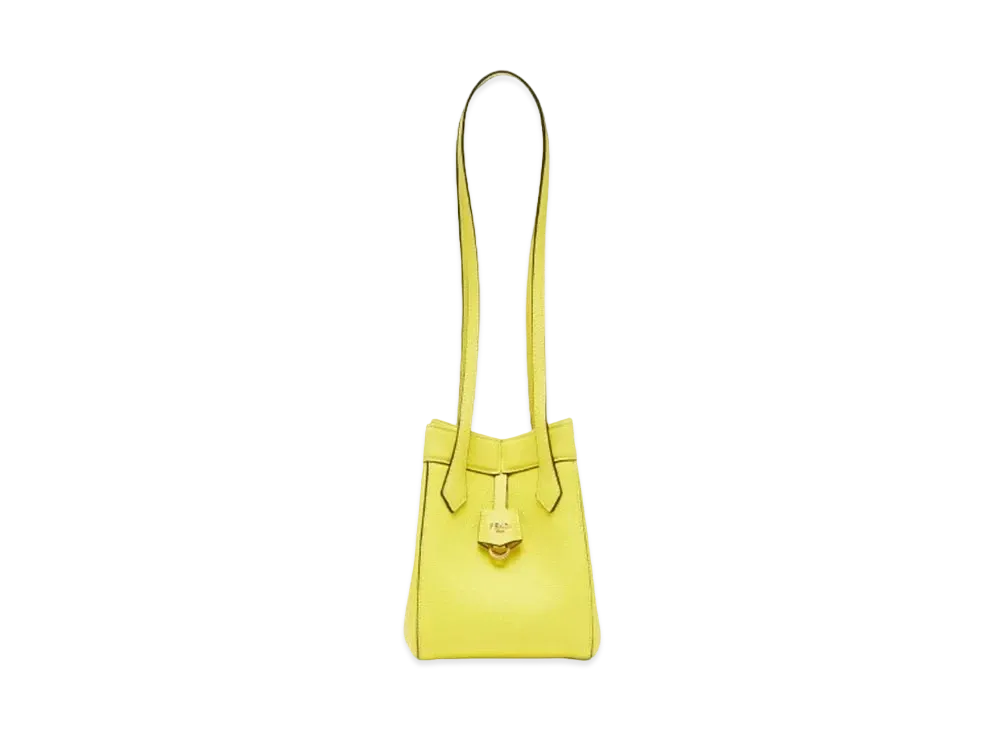 FENDI Origami Mini Leather Mini Bag That Can Be Transformed "Yellow"