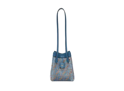 FENDI Origami Mini Transformable FF Jacquard Velvet Mini-Bag "Light Blue"