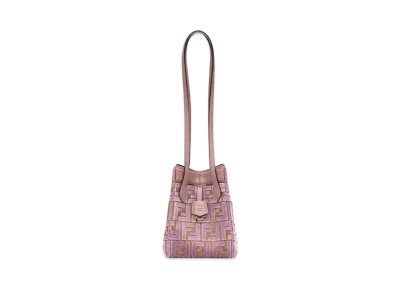 FENDI Origami Mini Transformable FF Jacquard Velvet Mini-Bag "Pink"