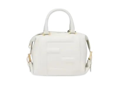 FENDI FF Cube Nappa Leather Mini Bag "Ice White"