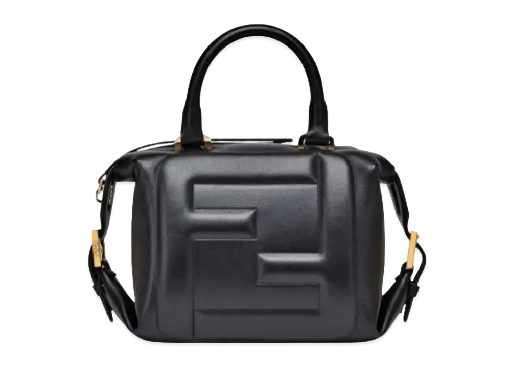 FENDI FF Cube Nappa Leather Mini Bag "Black"