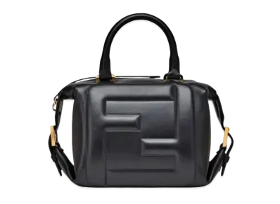 FENDI FF Cube Nappa Leather Mini Bag "Black"