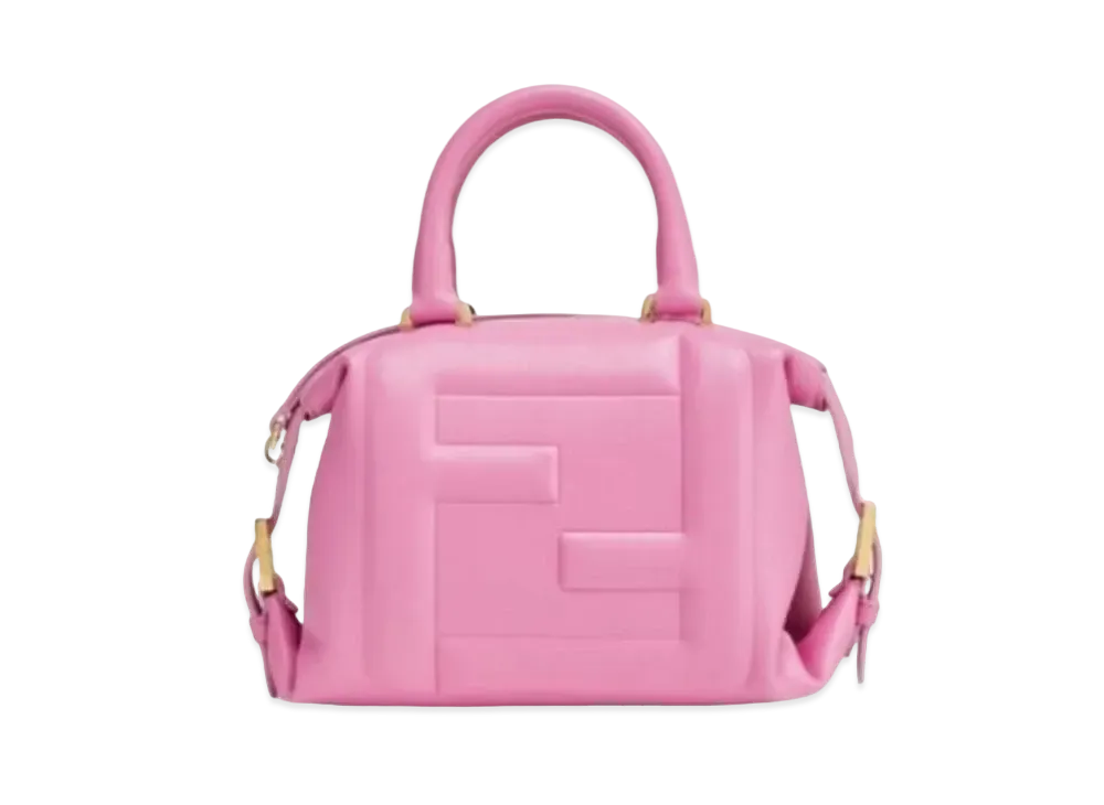 FENDI FF Cube Nappa Leather Mini Bag "Pink"