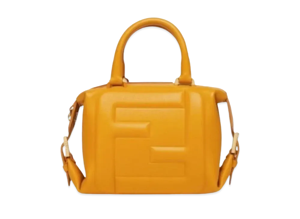 FENDI FF Cube Nappa Leather Mini Bag "Yellow"
