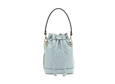 FENDI Mon Tresor Leather Mini Bag FF Motif "Black"
