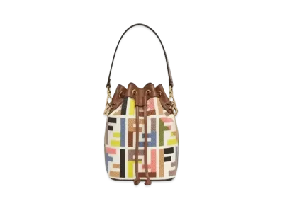 FENDI Mon Tresor Canvas Mini-Bag With FF Embroidery "Multicolor"