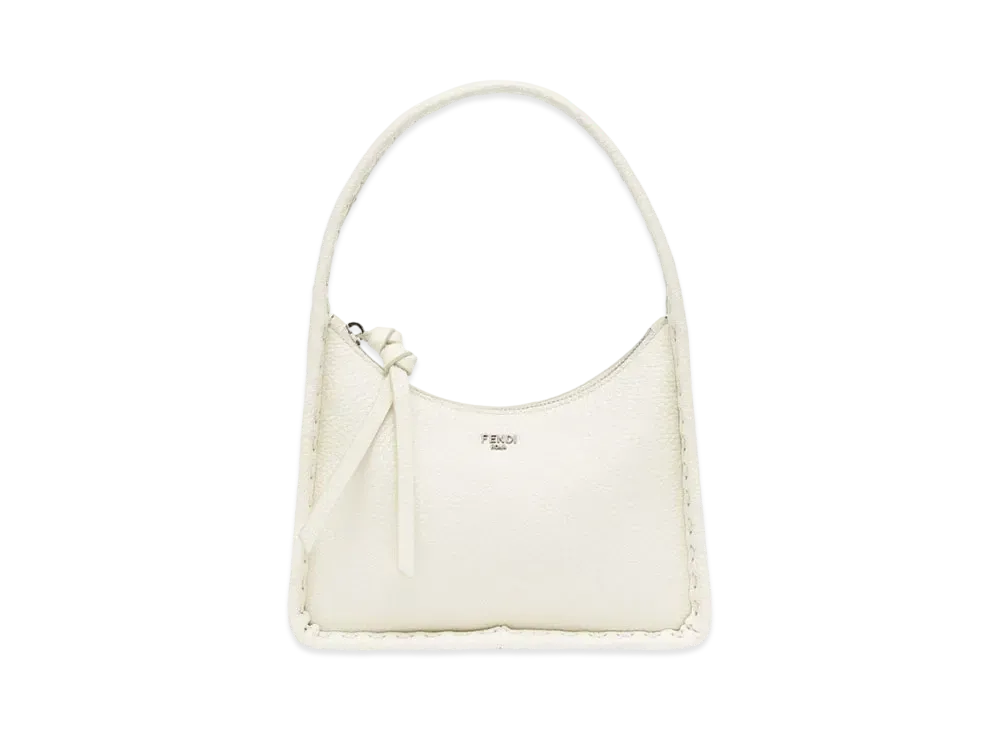 FENDI Mini Fendessence Small Selleria Bag With 264 Hand-Sewn Topstitches "White"