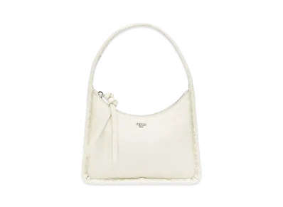 FENDI Mini Fendessence Small Selleria Bag With 264 Hand-Sewn Topstitches "White"