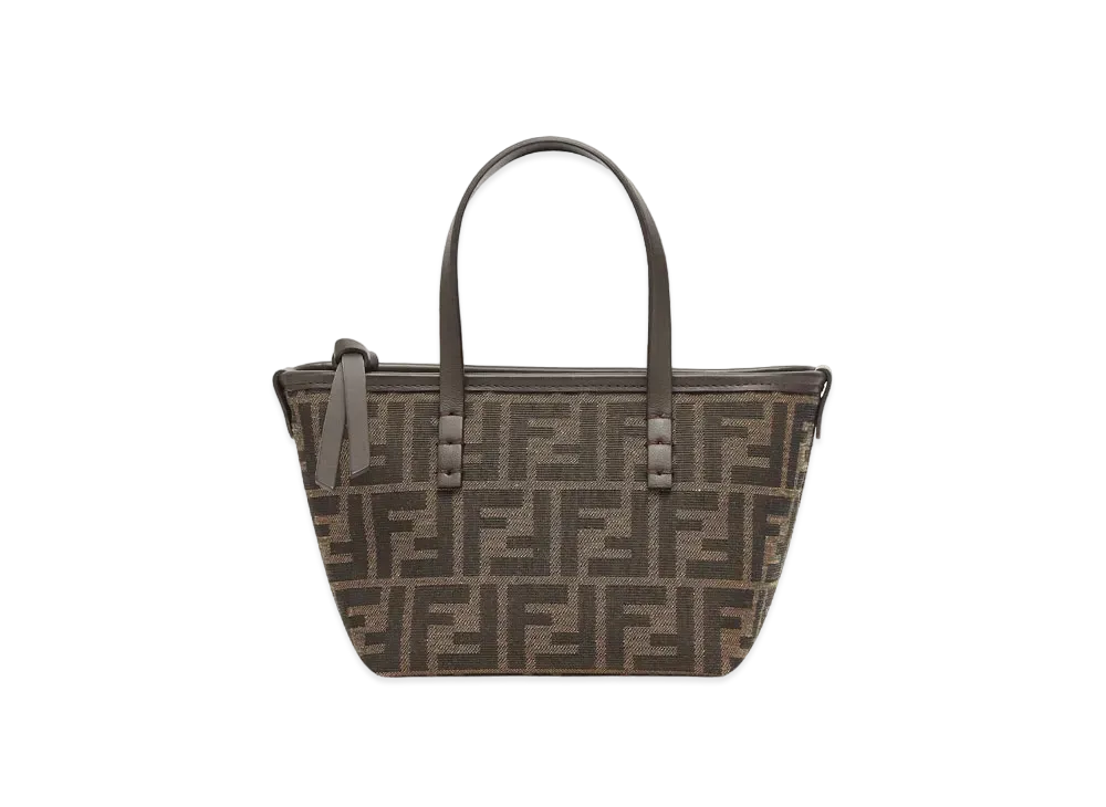 FENDI Roll Mini FF Jacquard Mini Bag "Brown"
