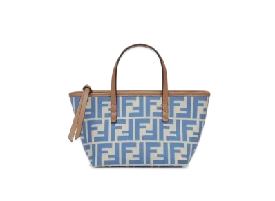 FENDI Roll Mini FF Jacquard Mini Bag "Light Blue"
