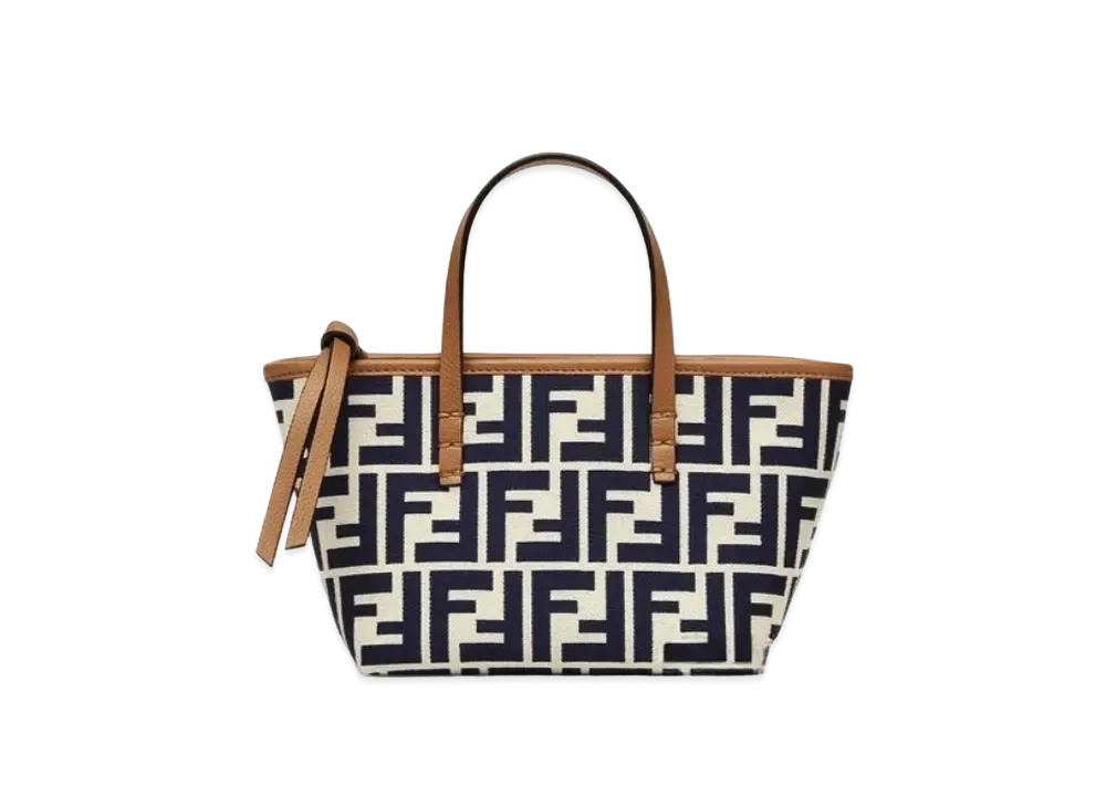 FENDI Roll Mini FF Jacquard Mini Bag "Midnight Blue"