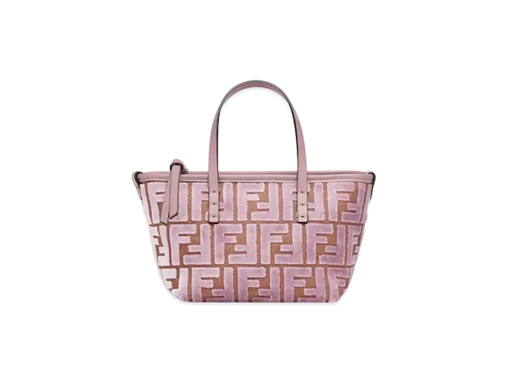 FENDI Roll Mini FF Jacquard Velvet Mini-Bag "Pink"