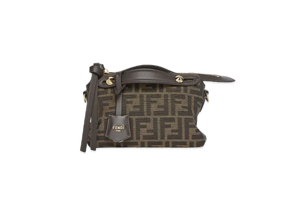 FENDI By The Way Soft Mini FF Jacquard Fabric "Brown"