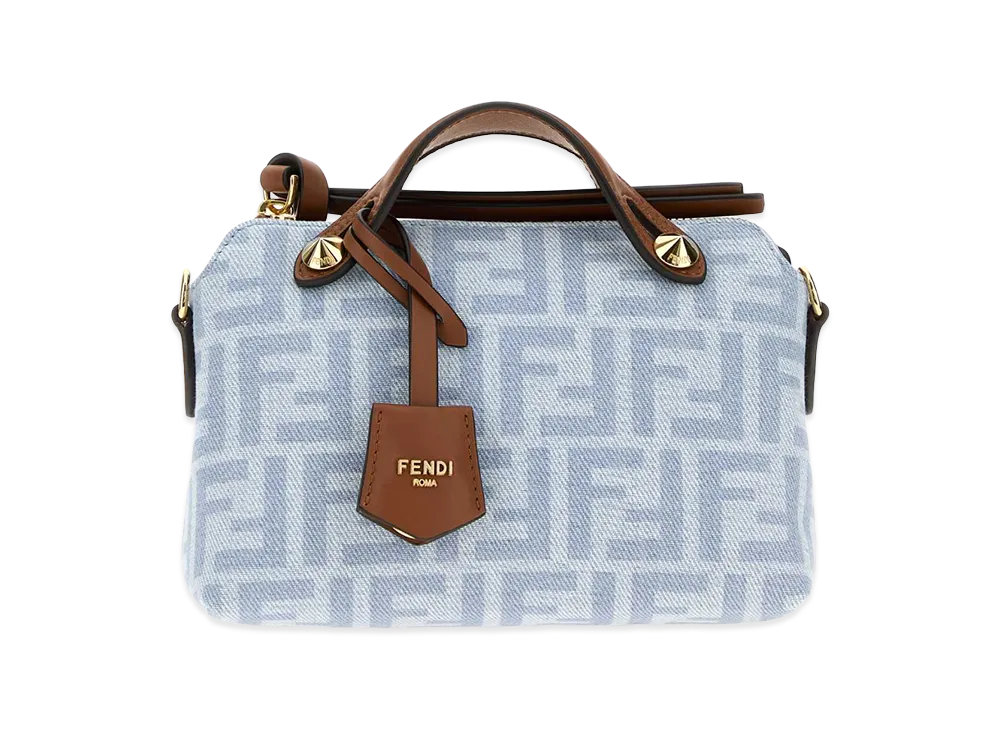 FENDI Women's Denim Mini By The Way Handbag "Light Blue"