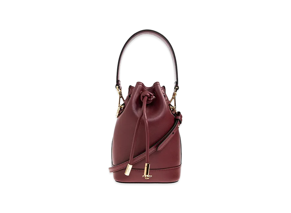 FENDI Women's Mon Tresor Leather Mini-Bag "Burgundy"