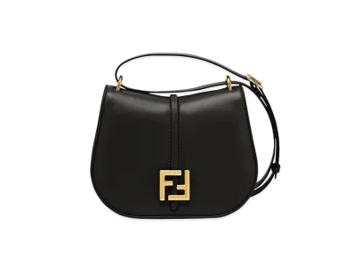 FENDI Cmon Medium Leather Bag "Black"