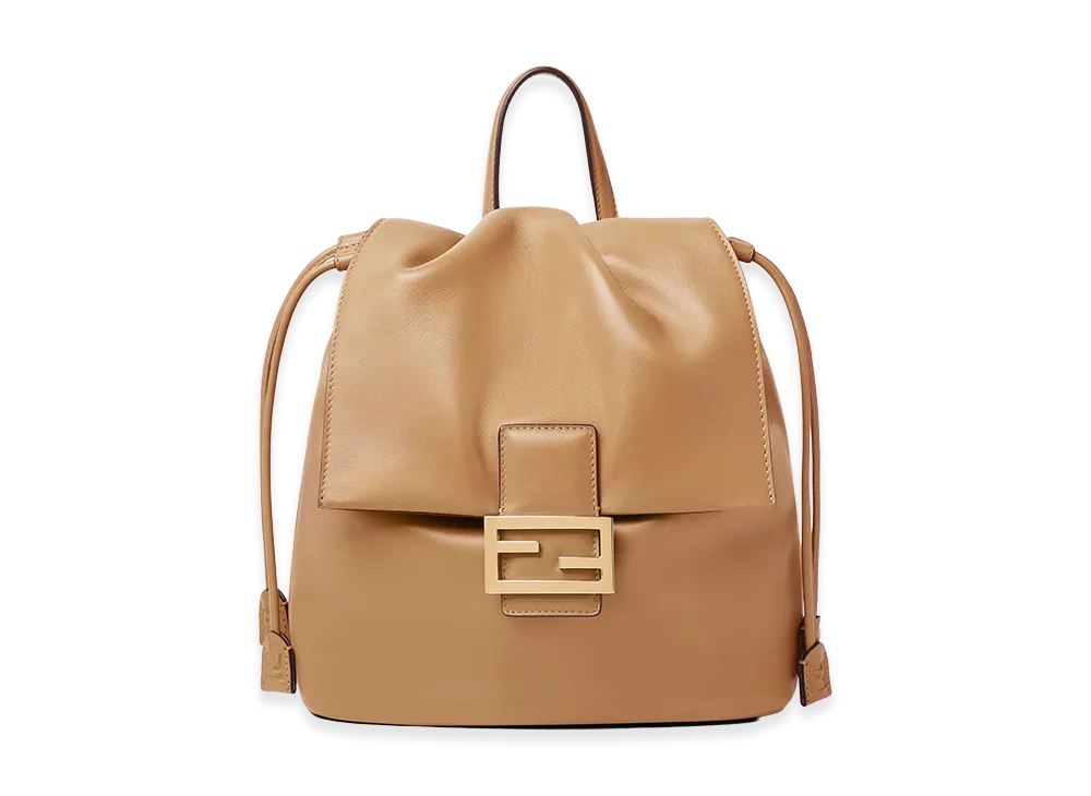 FENDI Women's Leather Backpack "Camel"