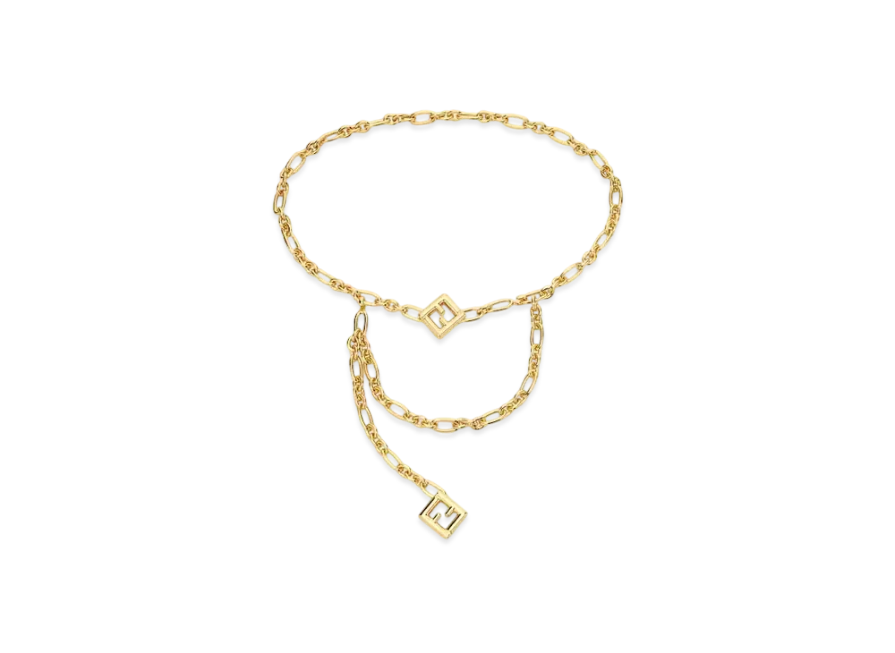 FENDI FF Diamonds Chain Belt "Gold"