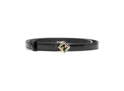 FENDI Women's FF Diamonds Patent Leather Belt "Black"
