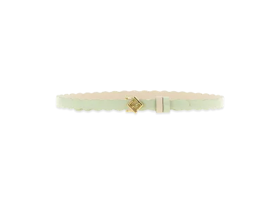 FENDI Women's FF Diamonds Reversible Belt "Green/Beige"