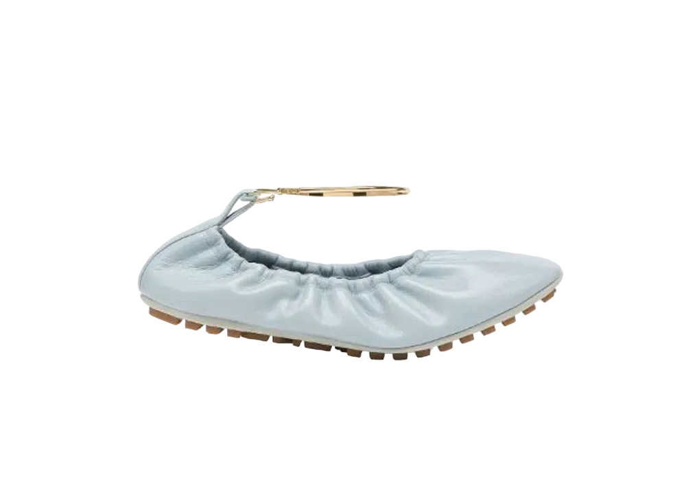 FENDI WMNS Filo Leather Ballerinas "Light Blue"
