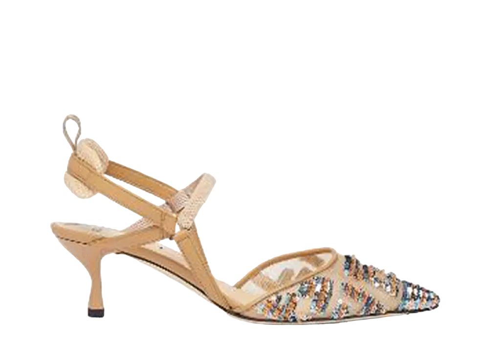 FENDI WMNS Colibri Lite Sequinned Medium-Heeled Slingbacks "Multicolor"
