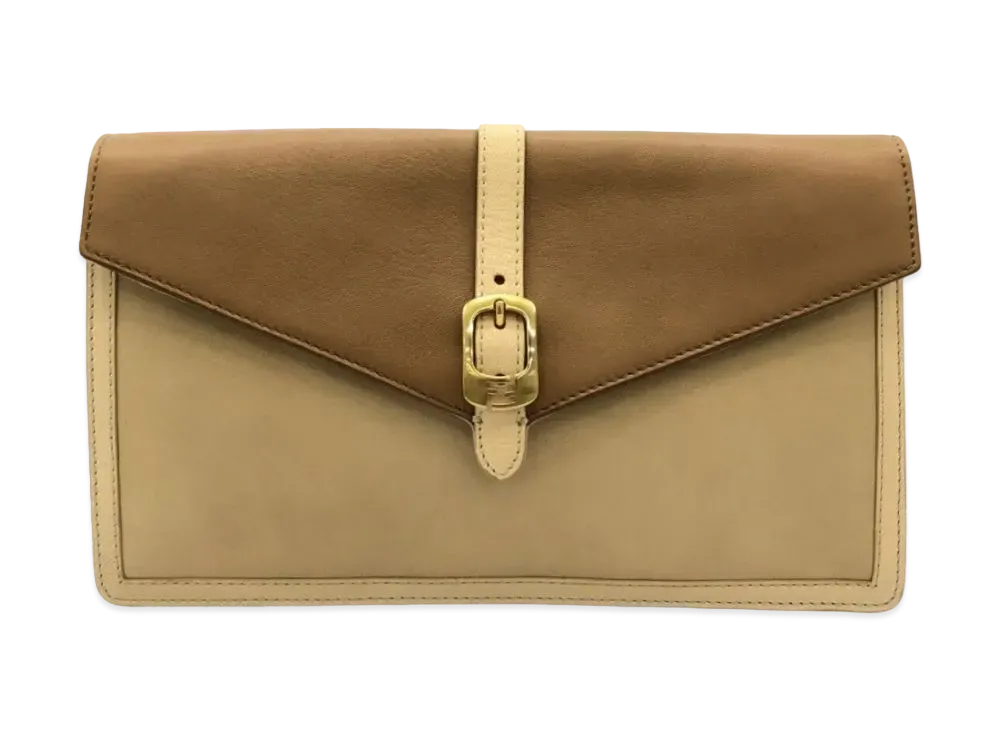 FENDI Clutch Bag "Light Brown/Beige"
