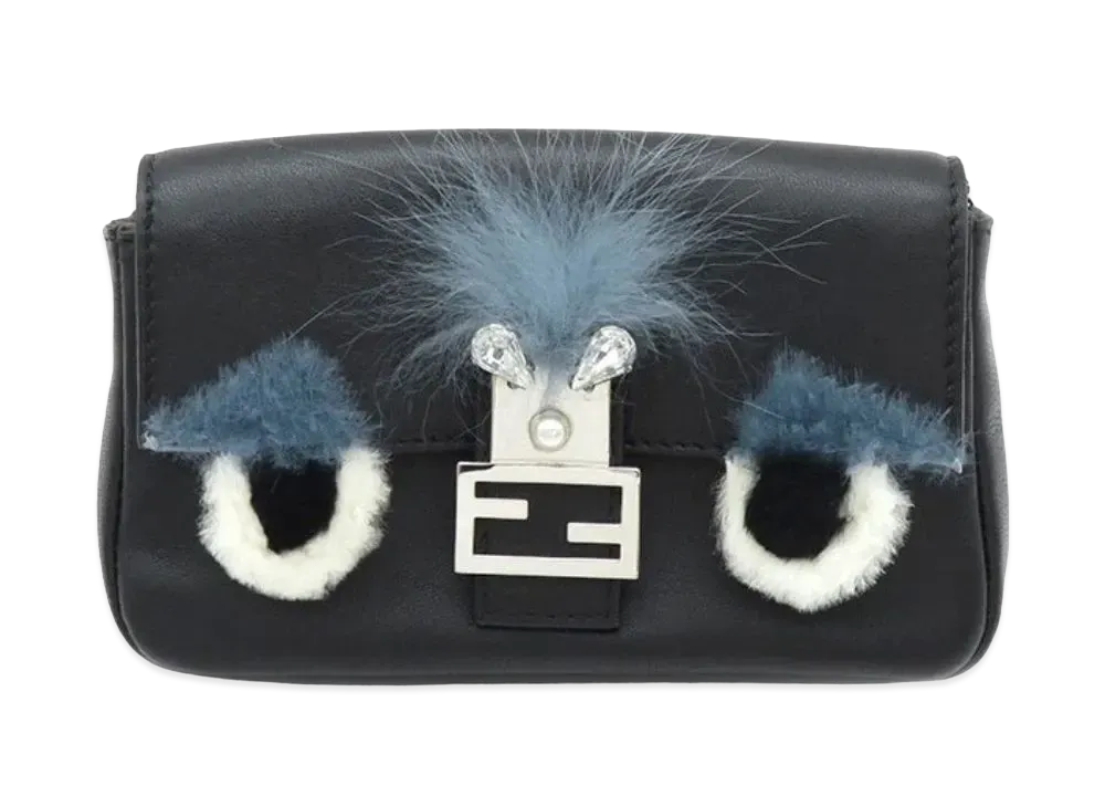 FENDI Monster Micro Bucket Handbag "Black"