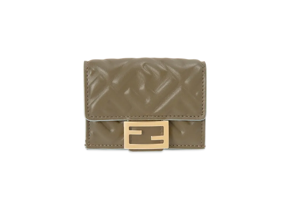FENDI Tri-fold Wallet FF Motif "Avocad/Aquifer"