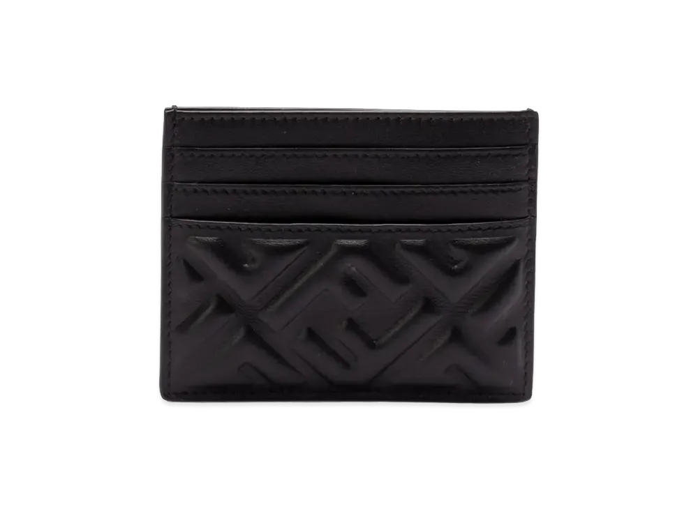 FENDI Women's FF Motif Nappa Leather Baguette Cardholder "Black"