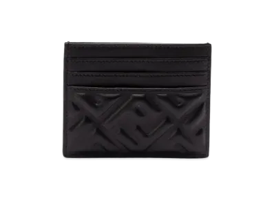 FENDI Women's FF Motif Nappa Leather Baguette Cardholder "Black"