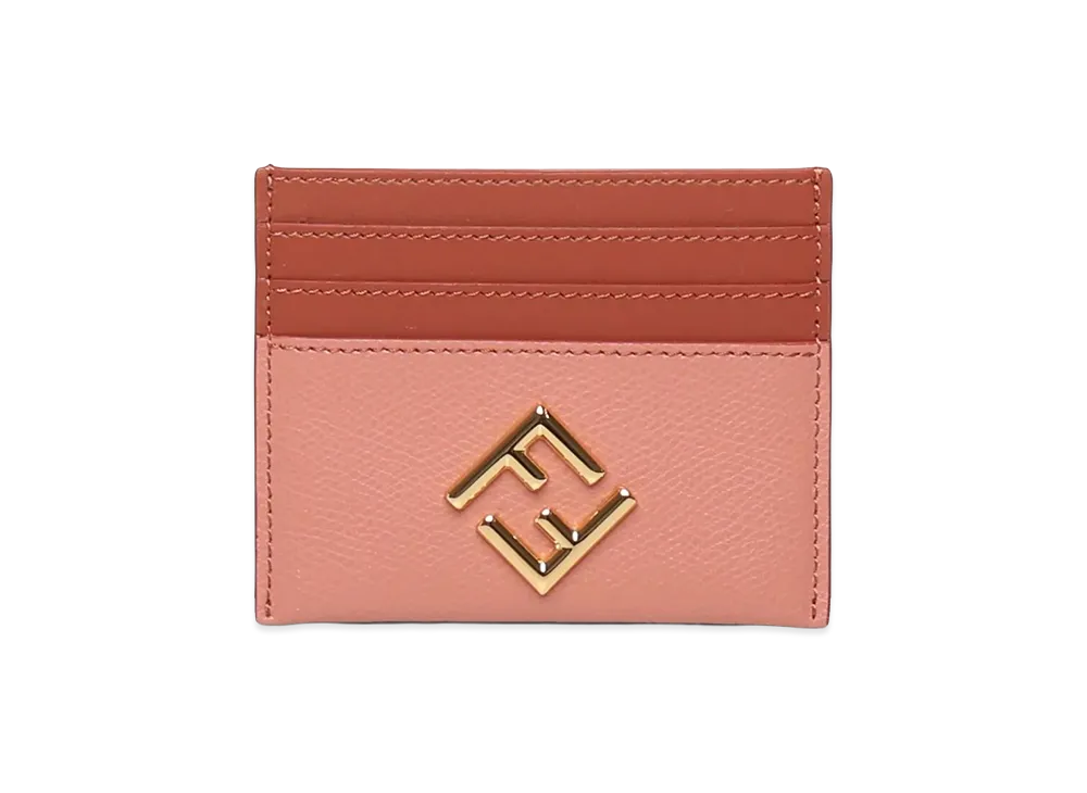 FENDI Women's FF Diamonds Card Holder "Rose"