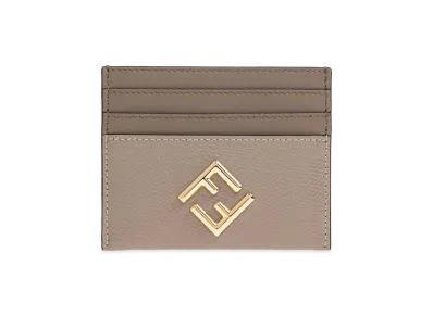 FENDI Women's FF Diamonds Card Case "Gray"