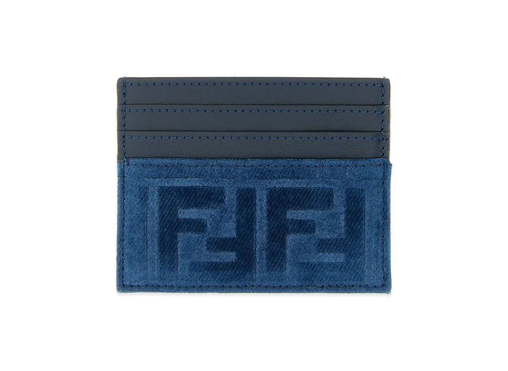 FENDI Women's FF Denim Card Holder "Blue"