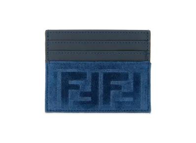 FENDI Women's FF Denim Card Holder "Blue"