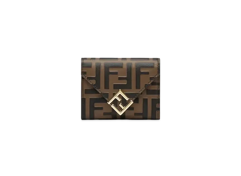 フェンディ FFダイヤモンド財布 FFレザー "ブラウン" 8M0480ADYMF13VK
