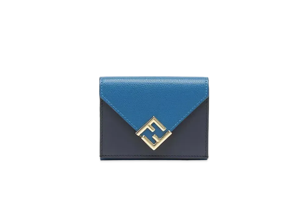 FENDI FF Diamonds Wallet Leather "Blue"