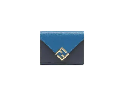 FENDI FF Diamonds Wallet Leather "Blue"