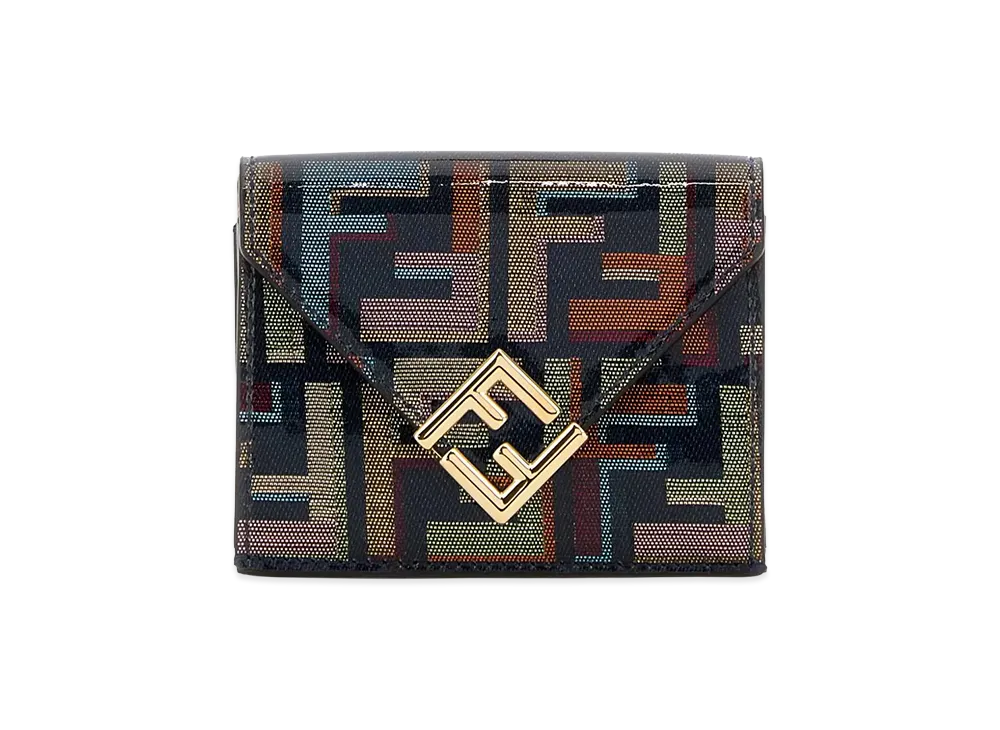 FENDI Women's Mini Trifold Wallet Tessuto Lame F "Multicolor"
