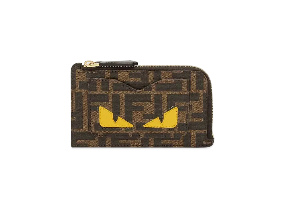 FENDI Card Case Lunar New Year FF Fabric "Brown"