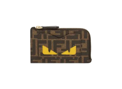 FENDI Card Case Lunar New Year FF Fabric "Brown"
