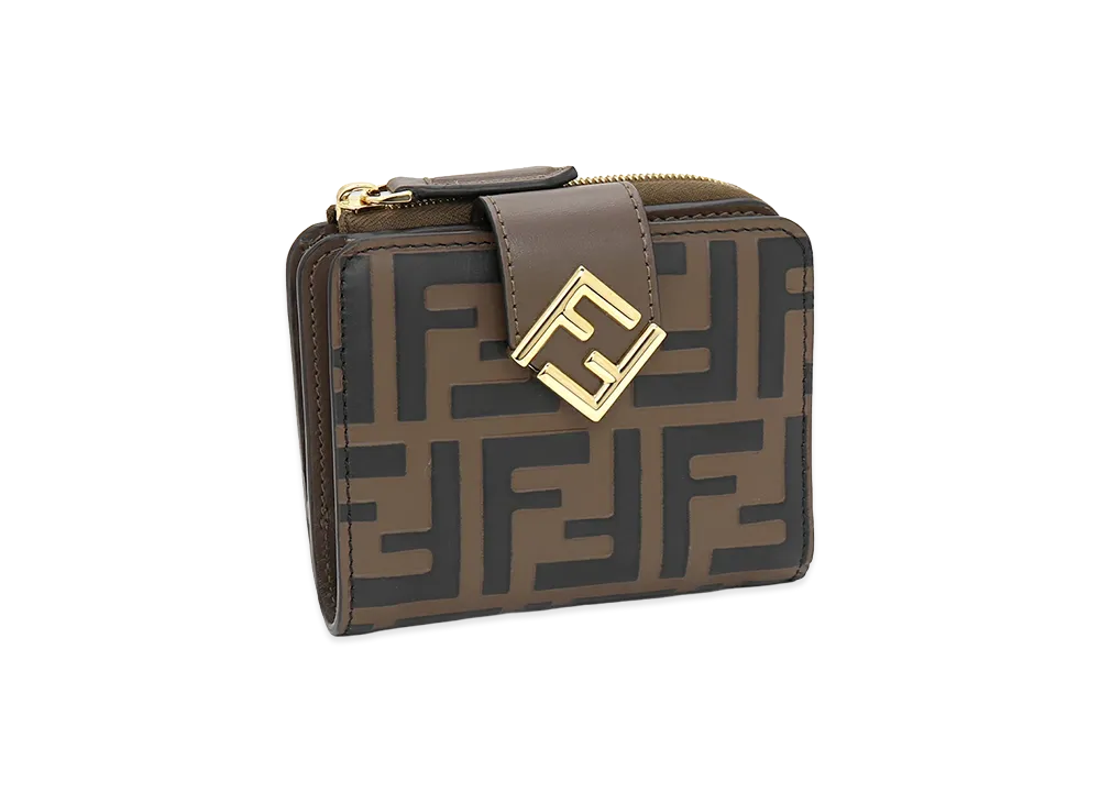 FENDI Women's FF Diamond Small Wallet "Maya/Nero"
