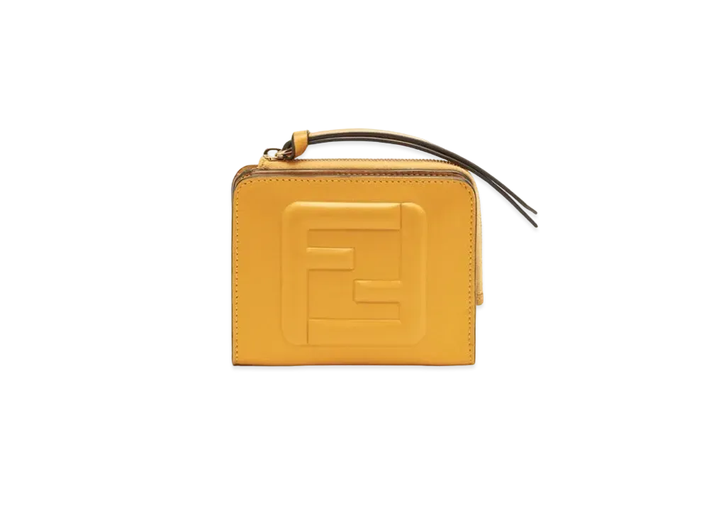 FENDI FF Cube Wallet Leather "Yellow"