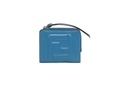 FENDI FF Cube Wallet Leather "Light Blue"